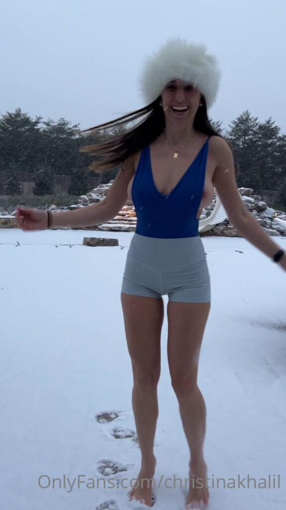 Christina Khalil – Nipple Tease Snow Bodysuit Onlyfans Video Leaked