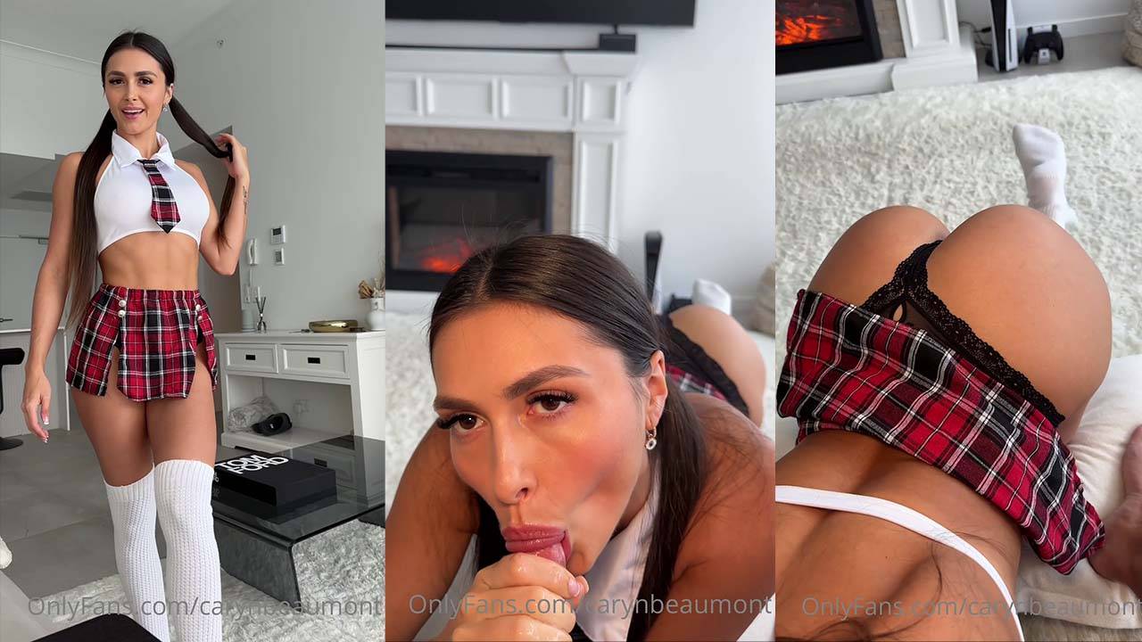 Caryn Beaumont – Sluty Schoolgirl POV BJ Video Leaked