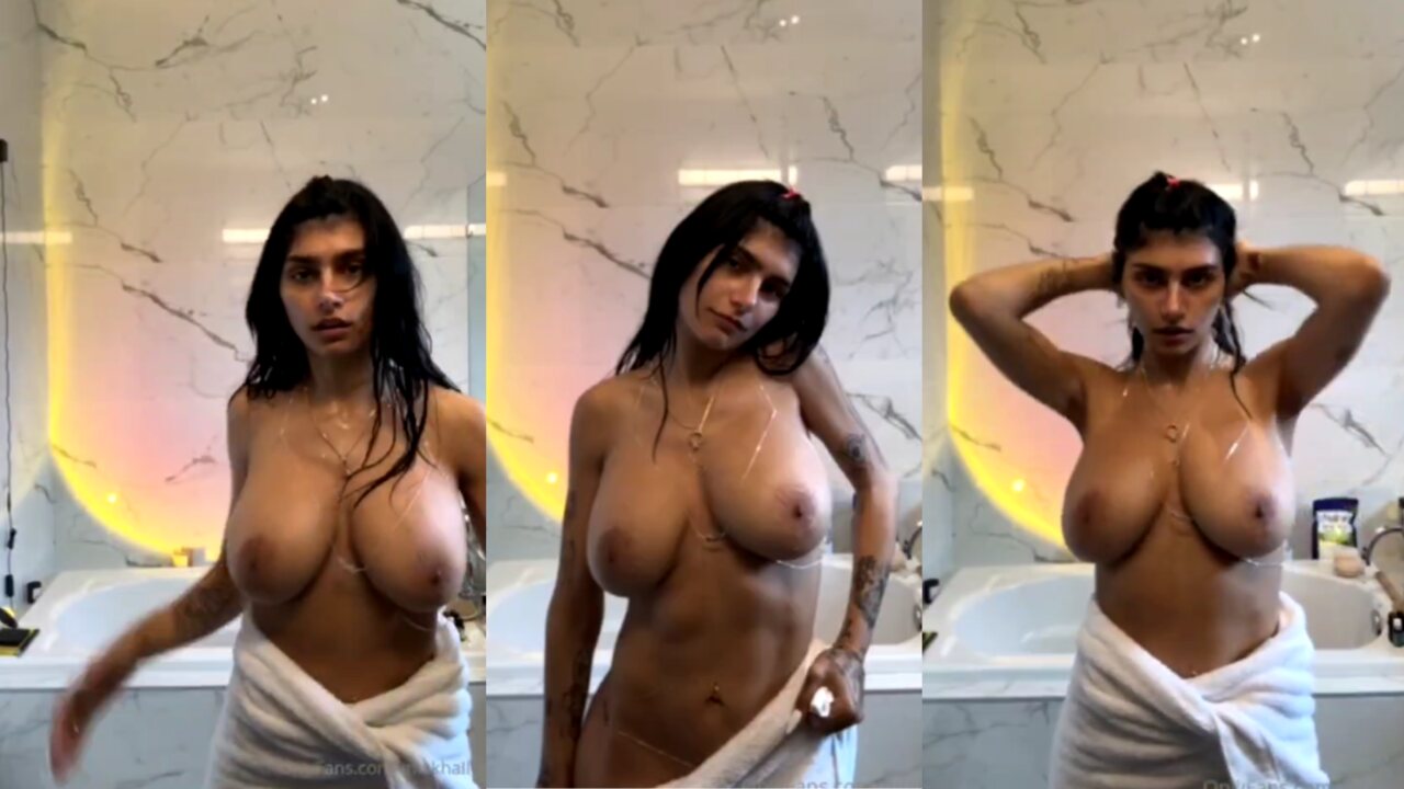 Mia Khalifa – Bathroom Titty Tease Video Leaked