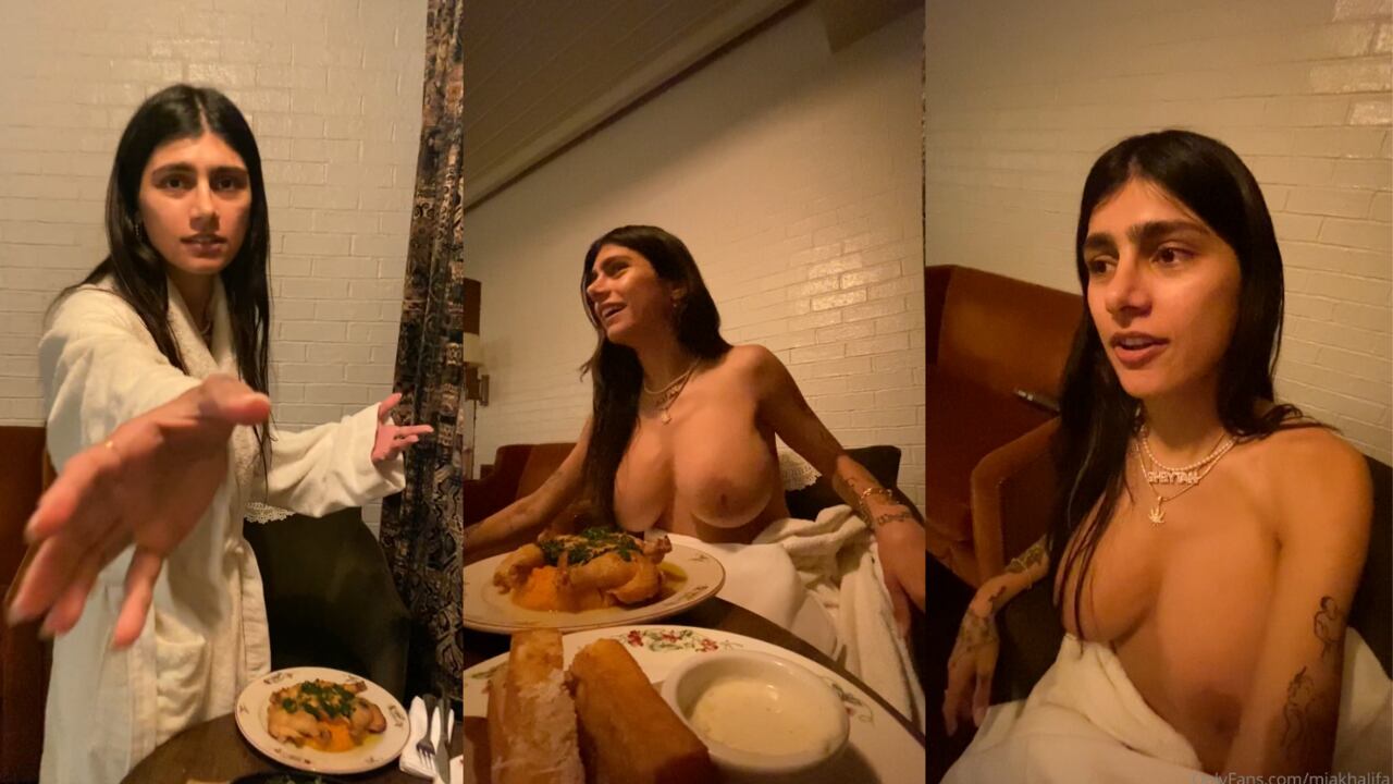 Mia Khalifa – Dinner Topless Video Leaked