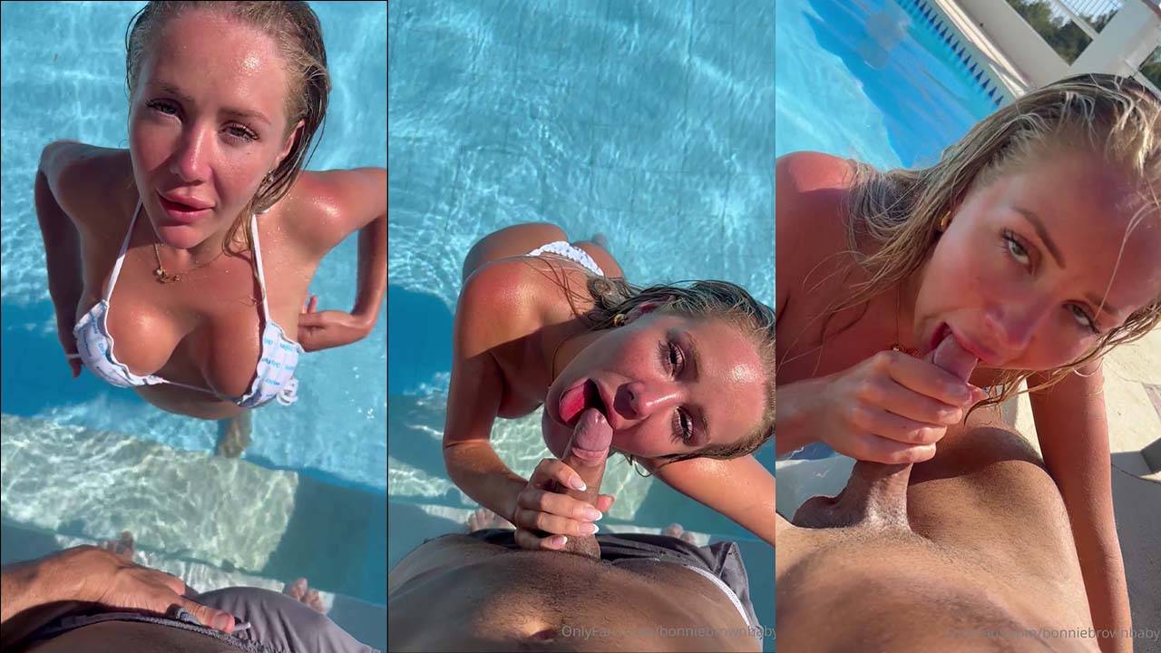 Bonnie Brown – Blowjob In Public Pool Video Leaked